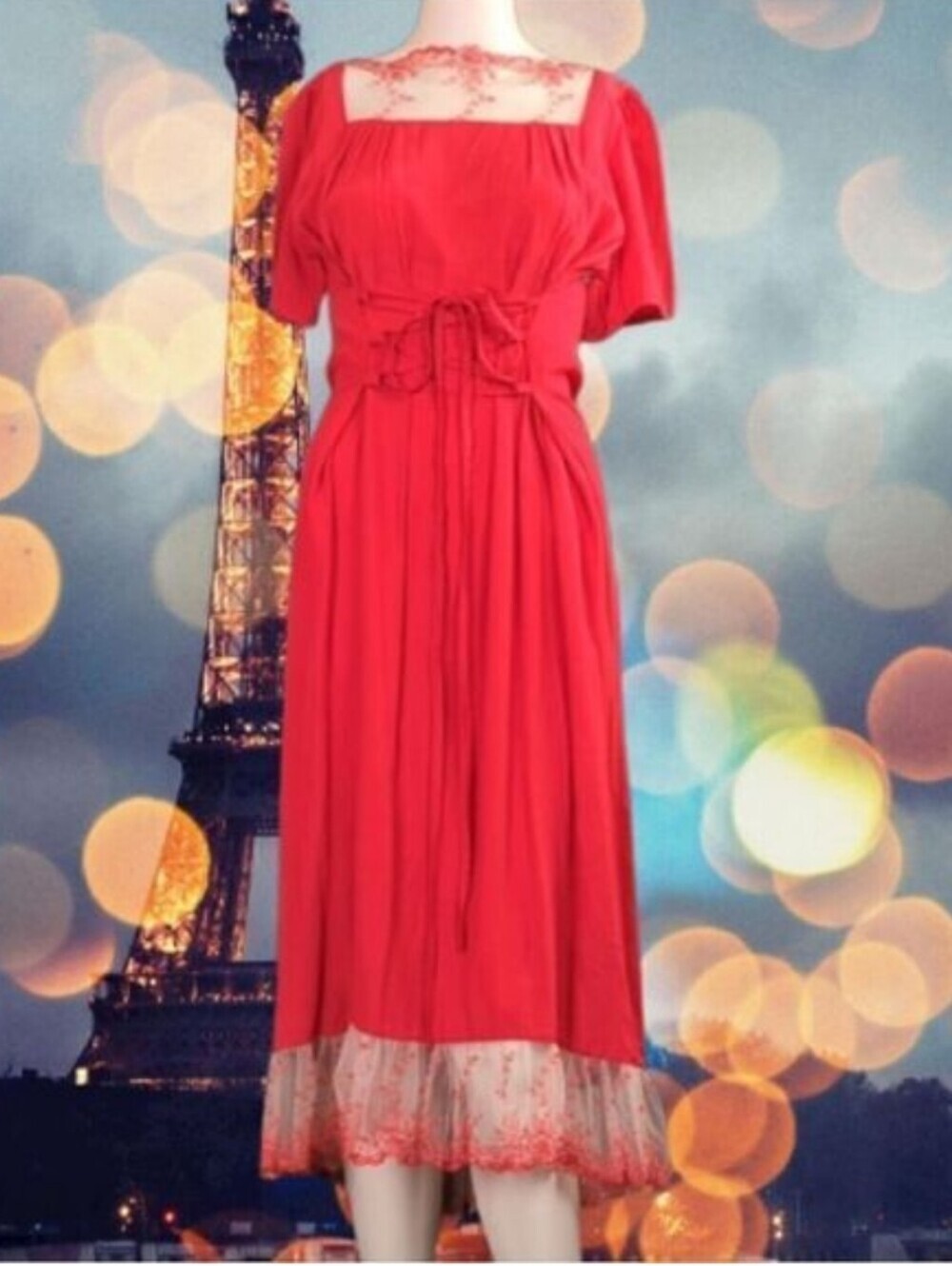 Antoine et Lili Paris Lace Trimmed Dress